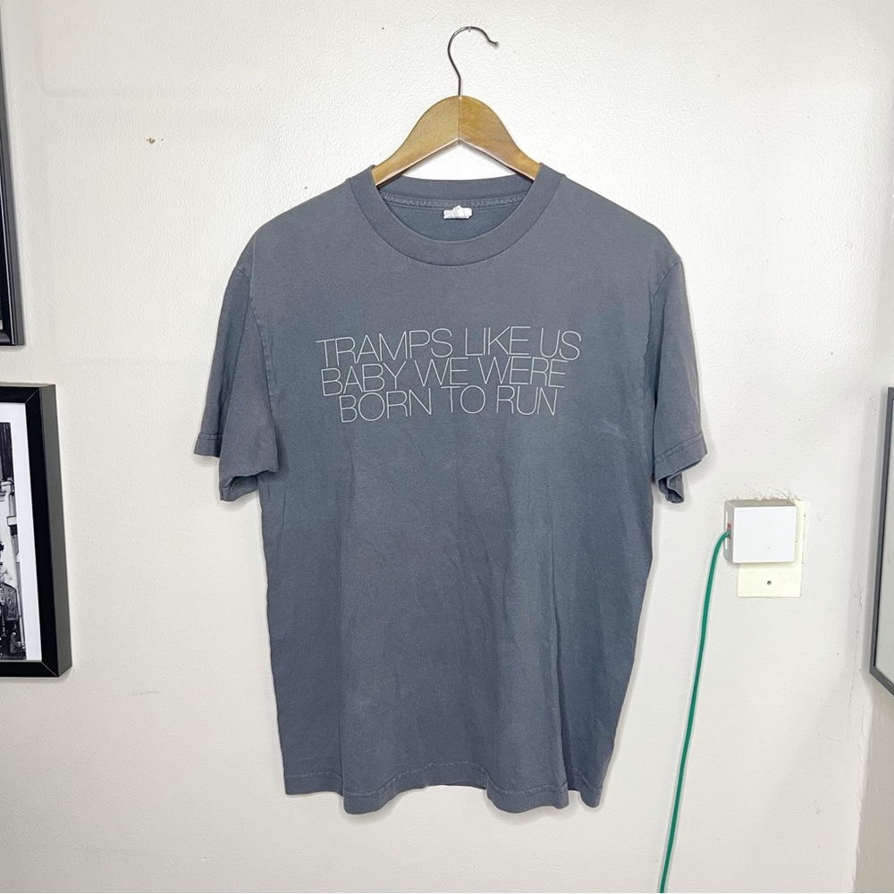 Bruce Springsteen Band Graphic Tee Shirt M Born to Run Tramps Like Us Lyrics - Picture 2 of 8